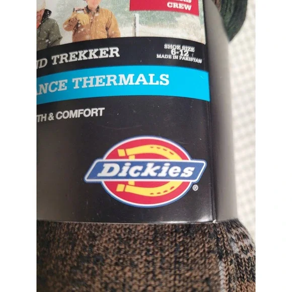 Dickies Mens Wool Blend Trekker Thermals Crew Socks 4 Pairs Sz 6-12 Mid Weight - Picture 5 of 6